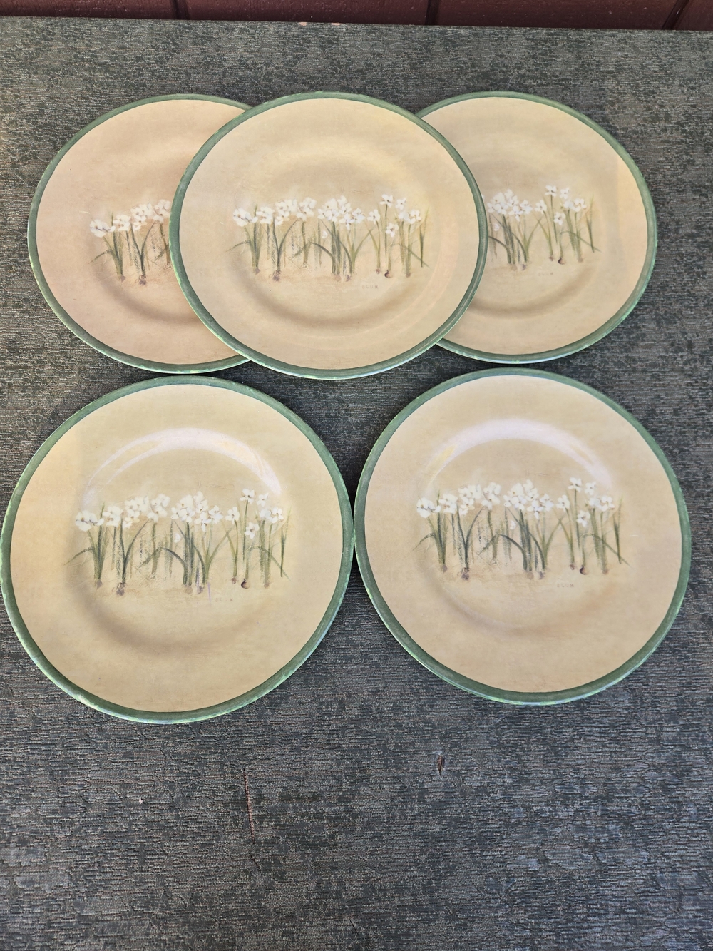 Cheri Blum Floral Print Melamine Plates - Set of 5